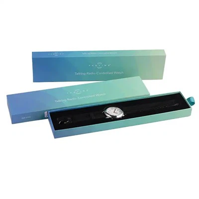 لوگوی سفارشی عمده فروشی جعبه ساعت هوشمند Oem لوکس بند تک ساعتی جعبه های بسته بندی کاغذی جعبه های بسته بندی مقوایی خالی جعبه ساعت کشوی