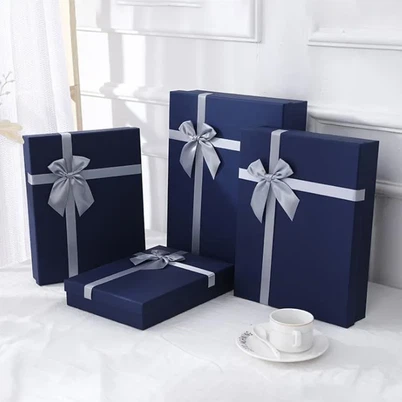 جعبه کاغذ روکش بهشت و زمین سفارشی برای بسته بندی جعبه کمان شکلات برای هدیه